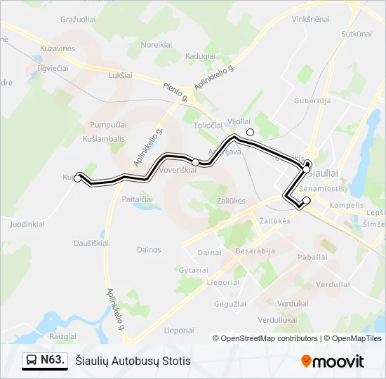 N63. Bus Line Map