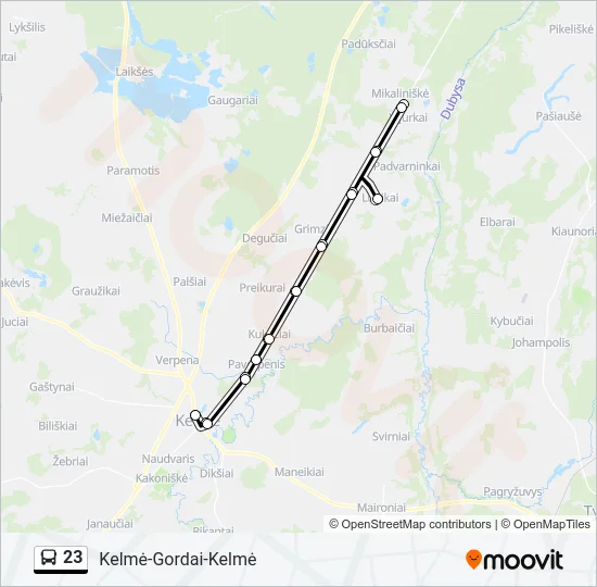 23 Bus Line Map