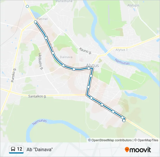 12 Bus Line Map