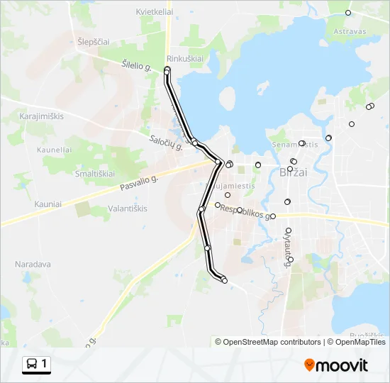 1 Bus Line Map