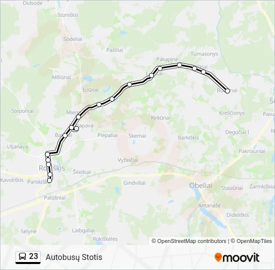 23 Bus Line Map