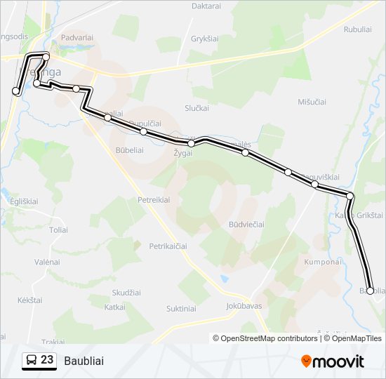 23 Bus Line Map