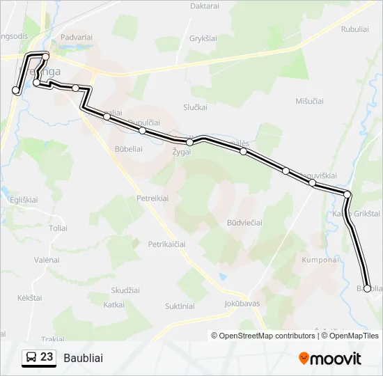 23 Bus Line Map