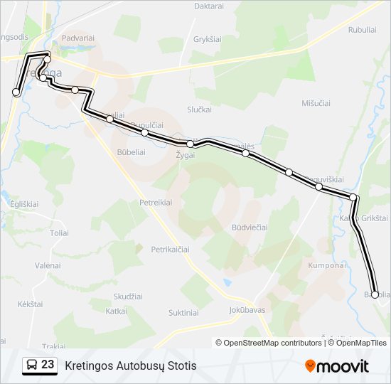 23 Bus Line Map