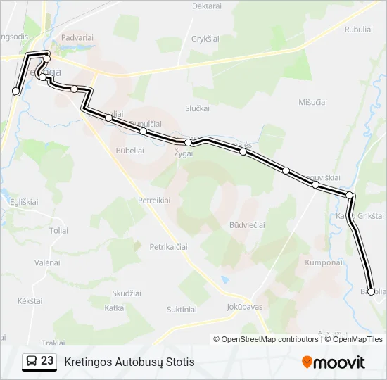 23 Bus Line Map