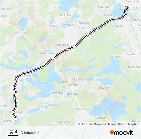 4 Bus Line Map