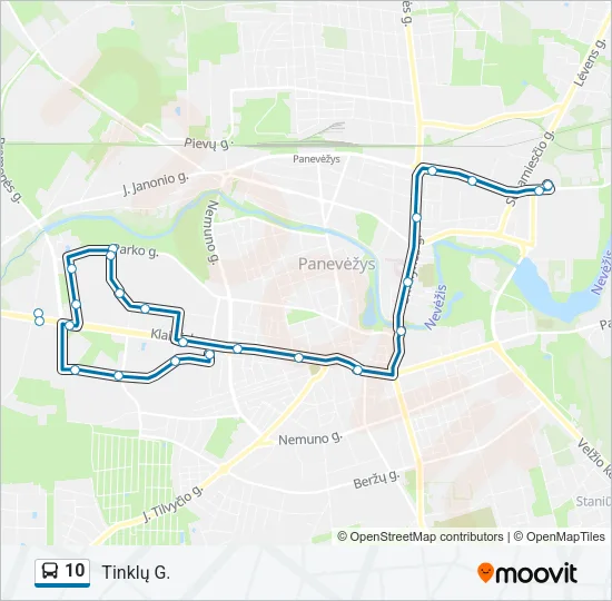 10 Bus Line Map