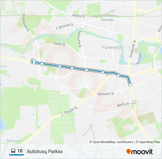 10 Bus Line Map