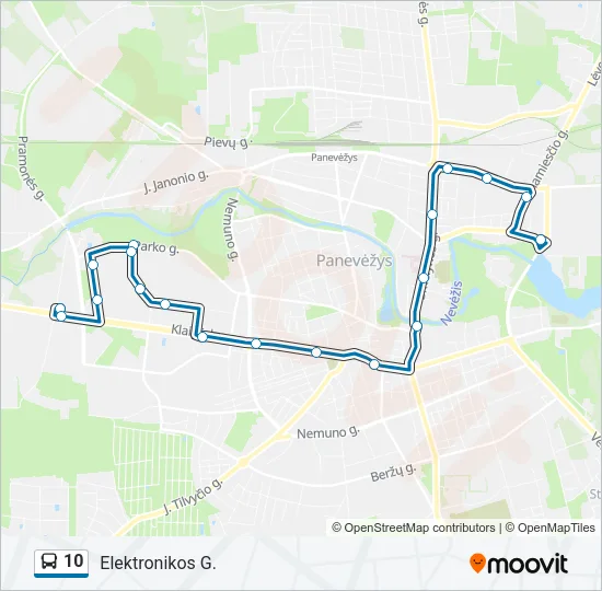10 Bus Line Map
