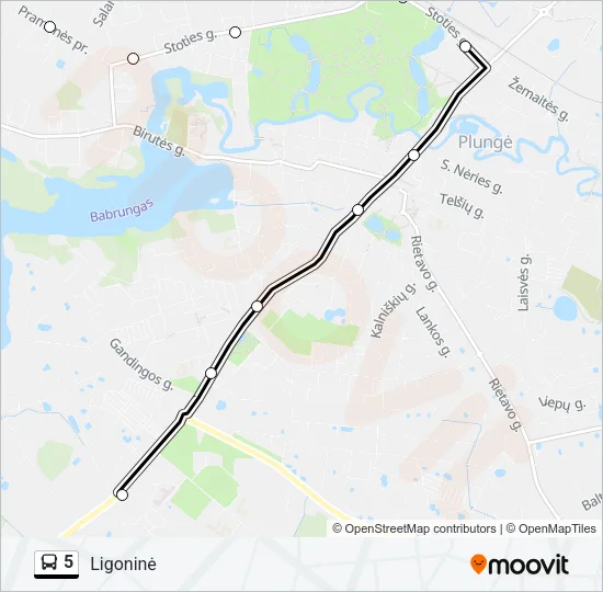 5 Bus Line Map