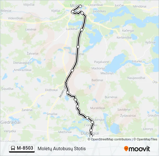 M-8503 Bus Line Map