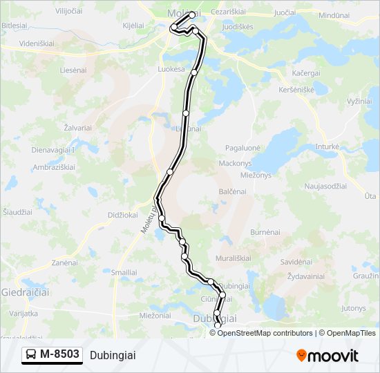 Автобус M-8503: карта маршрута