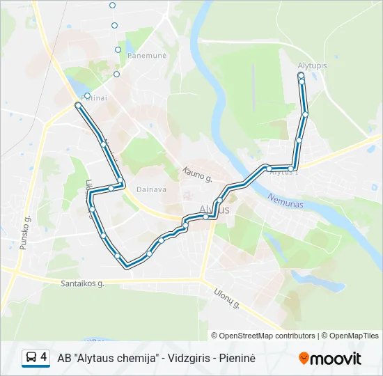 4 Bus Line Map