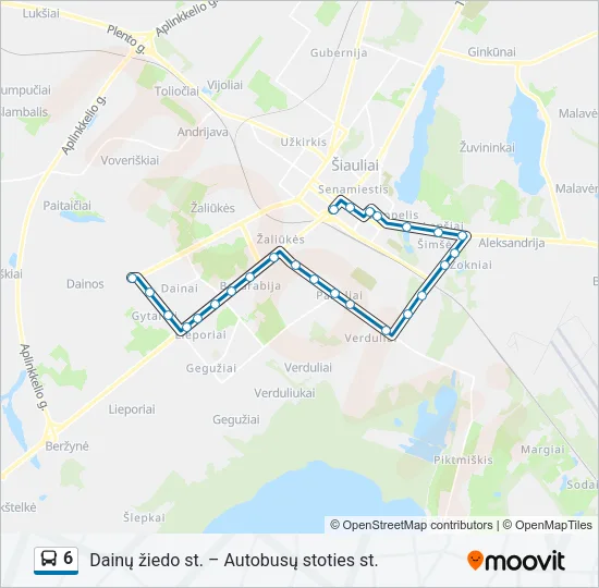 6 Bus Line Map