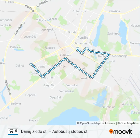 6 Bus Line Map