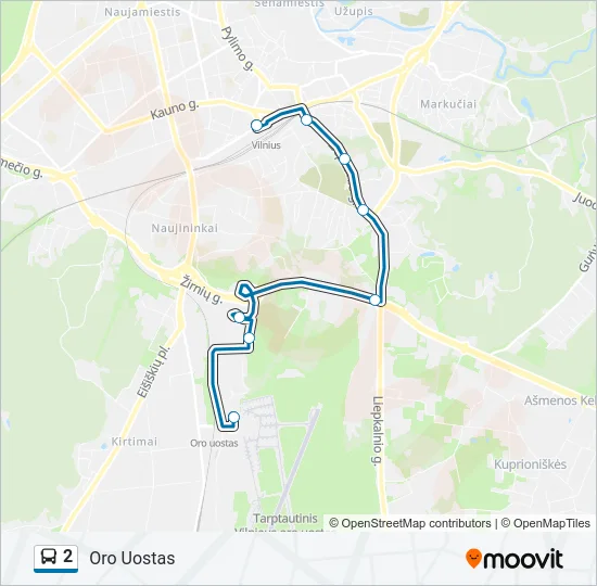 2  kelionės žemėlapis