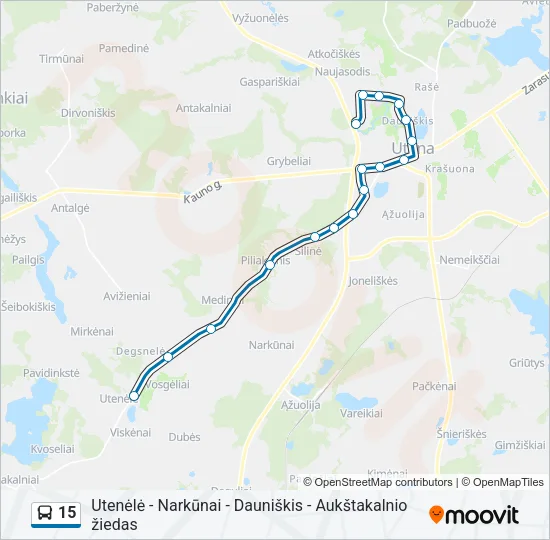 15 Bus Line Map