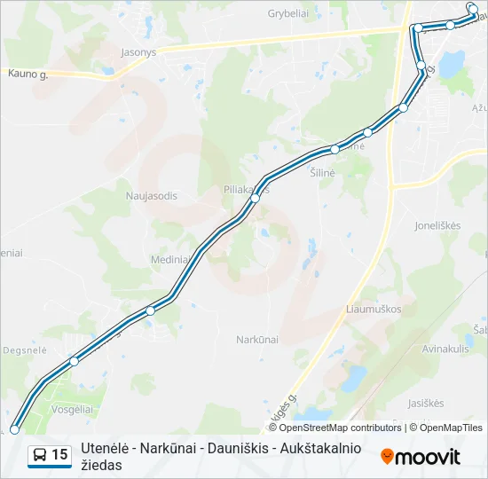 15 Bus Line Map