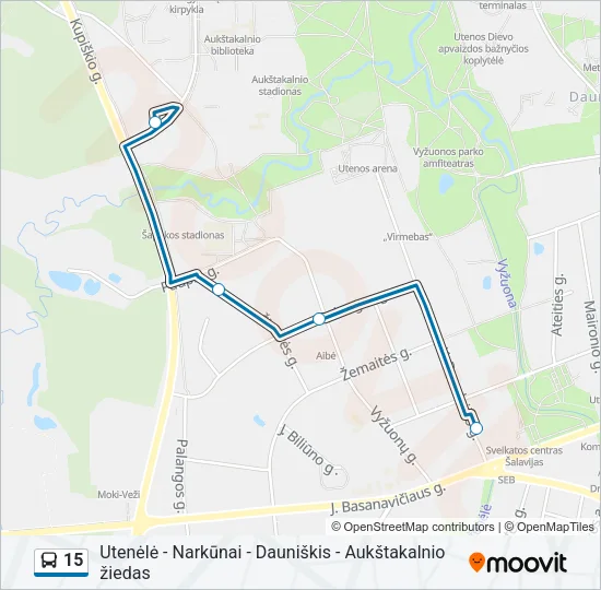 15 Bus Line Map
