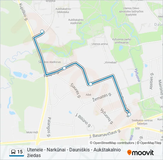 15 Bus Line Map