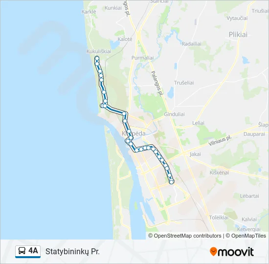 4A Bus Line Map
