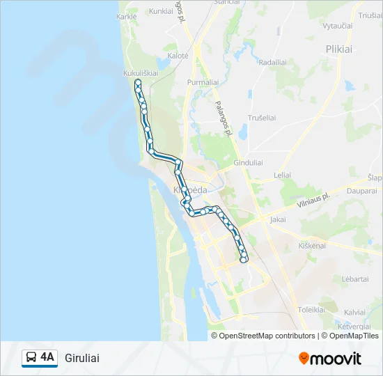 4A Bus Line Map