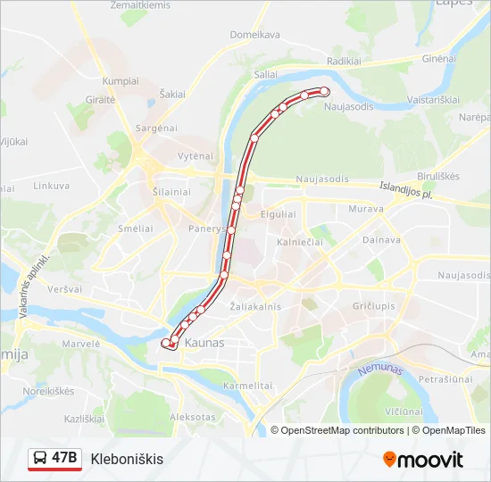 47B Bus Line Map