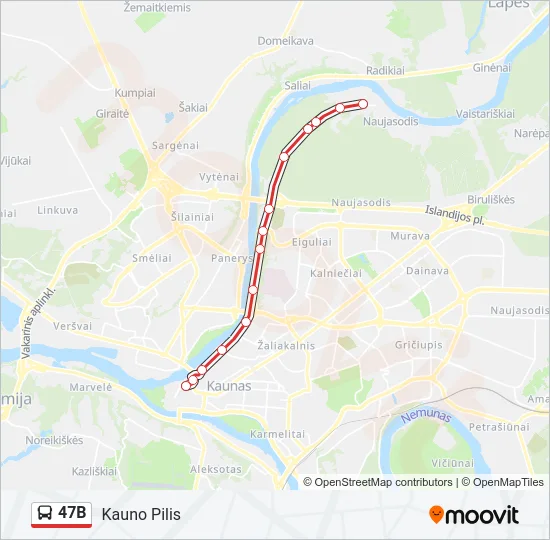 47B Bus Line Map