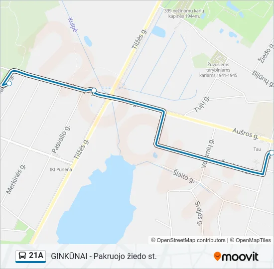 21A Bus Line Map