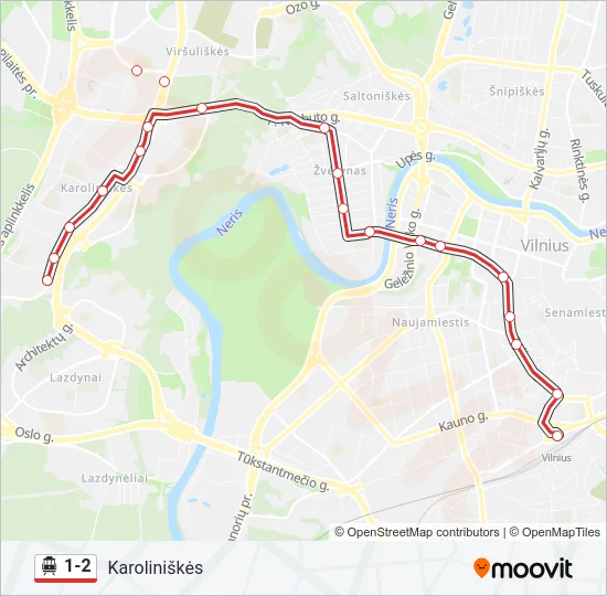  1-2: карта маршрута