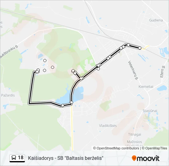 Автобус 18: карта маршрута