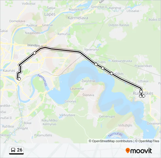 26 Bus Line Map