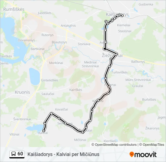 60 Bus Line Map
