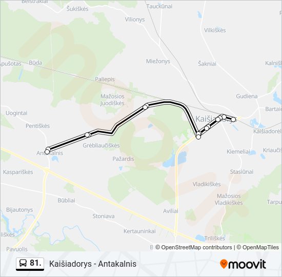 Автобус 81.: карта маршрута