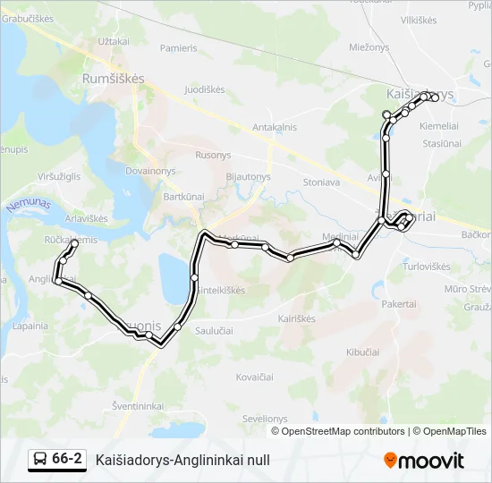Автобус 66-2: карта маршрута