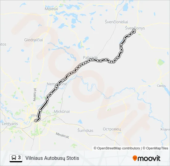 3 Bus Line Map
