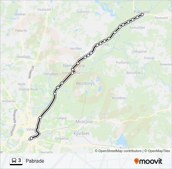 3 Bus Line Map