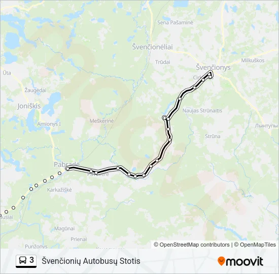 3 Bus Line Map
