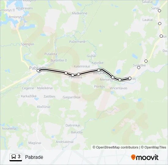 3 Bus Line Map