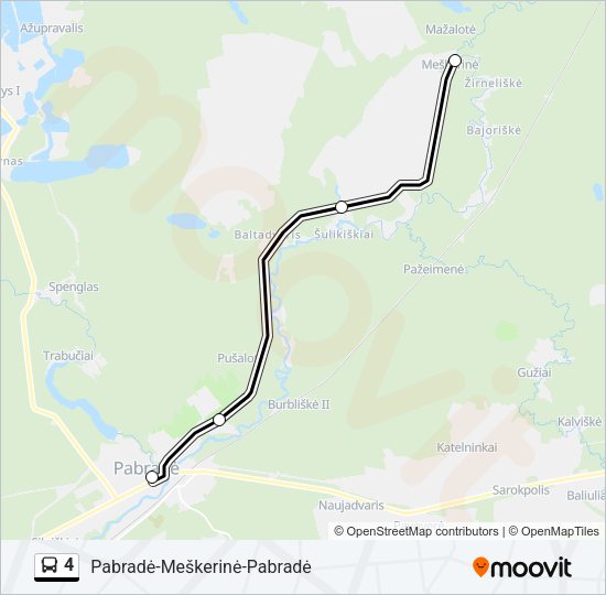 Автобус 4: карта маршрута