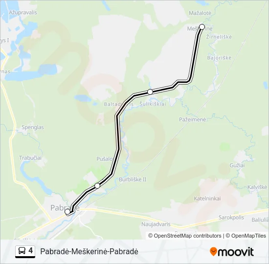 4 Bus Line Map