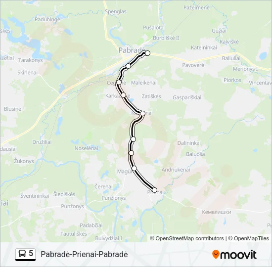 5 Bus Line Map