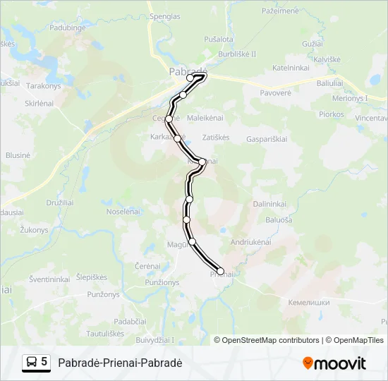 5 Bus Line Map