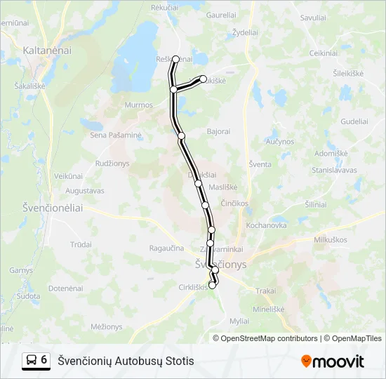 6 Bus Line Map