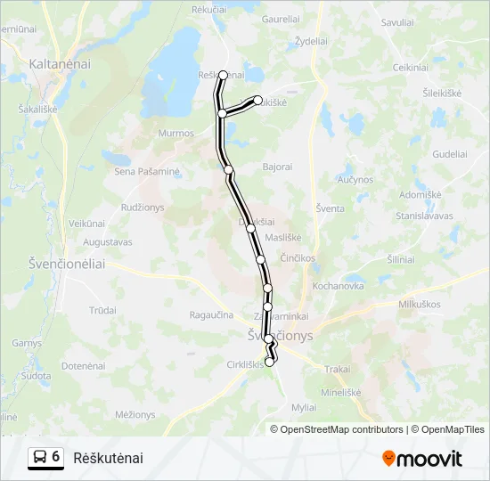 6 Bus Line Map