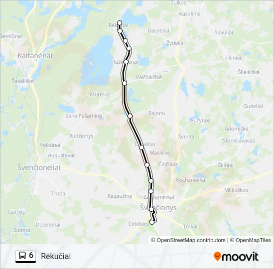 6 Bus Line Map