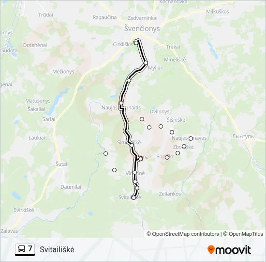 7 Bus Line Map