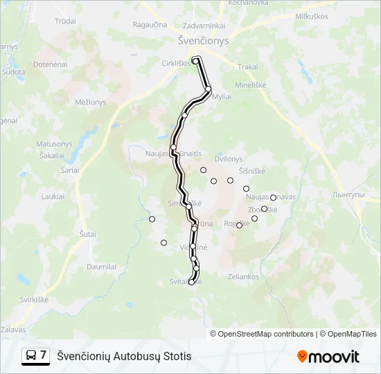 7 Bus Line Map