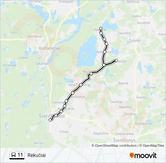11 Bus Line Map