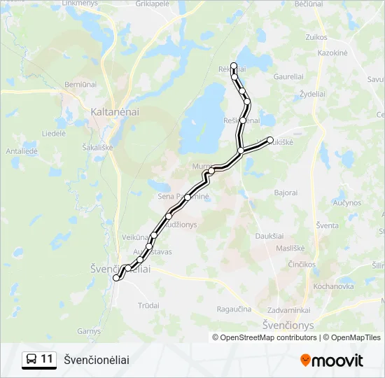 11 Bus Line Map